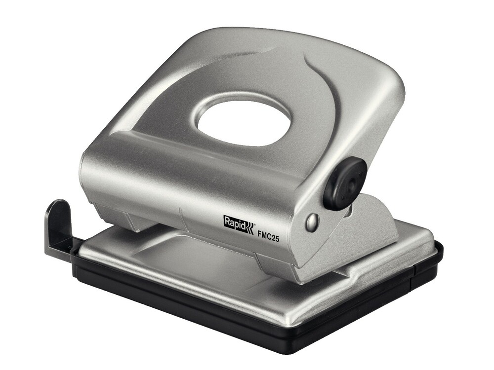 Dziurkacz biurowy metalowy FMC25 Rapid srebrny 1