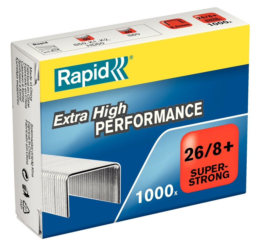 Zszywki Rapid Super Strong 26/8+ 1M 1000 szt 1