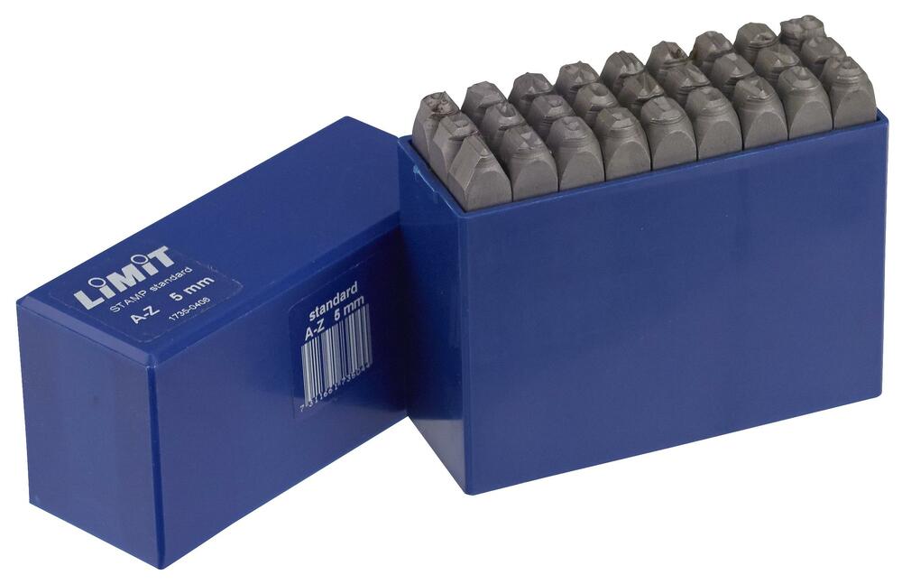 Zestaw stempli literowych A-Z o wysokości liter 3 mm 1