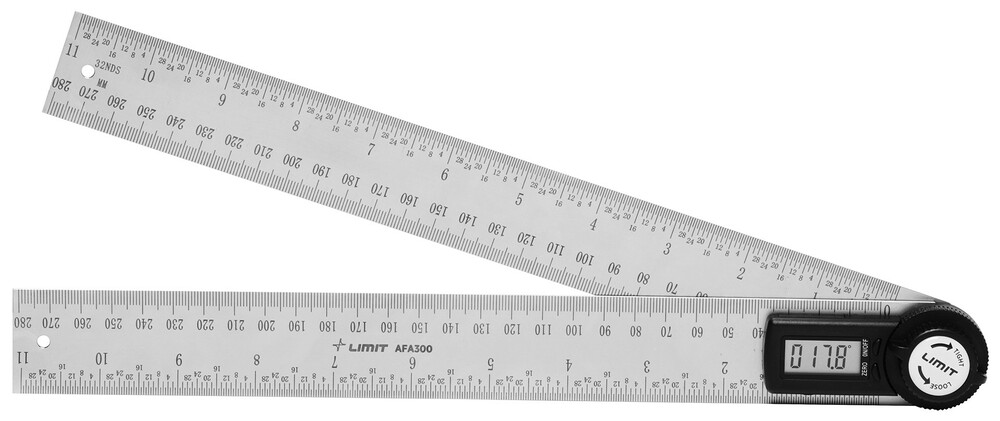 Cyfrowy kątomierz z liniałem Limit AFA 1