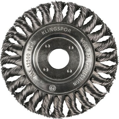 Szczotka tarczowa, drut splatany BR 600 Z fi125 inox 1