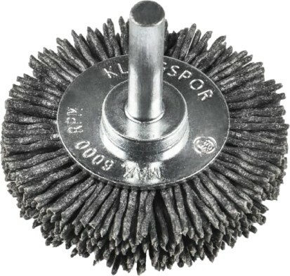 Szczotka tarczowa na trzpieniu, włos poliamidowy BRS 600 P fi70 grit120 1