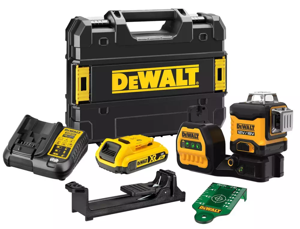 Laser zielony 18V/12V XR 3x360 1x2Ah DeWALT DCE089D1G18 1