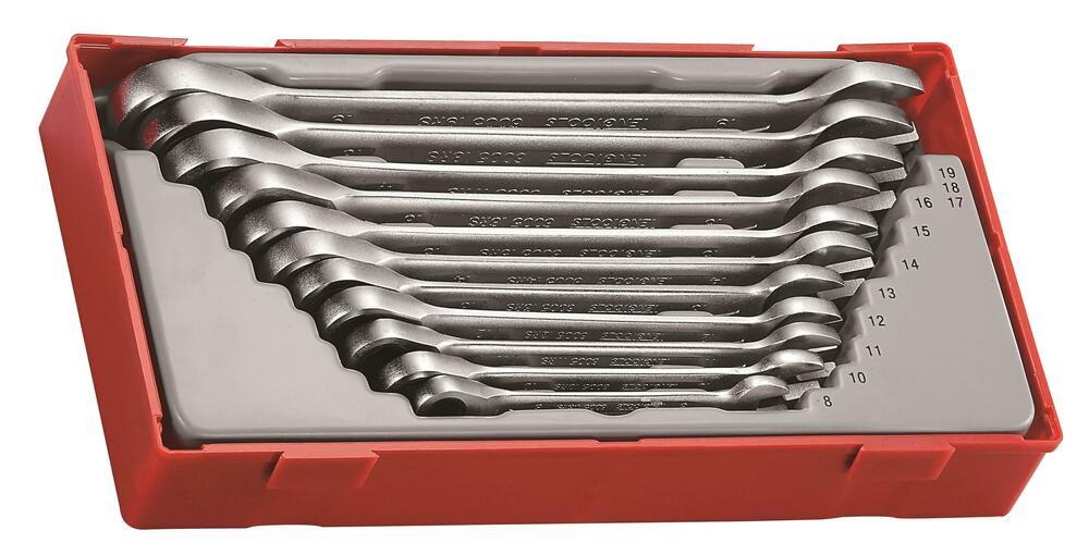 11-elementowy zestaw kluczy płasko-oczkowych zapadkowych Teng Tools TT6511RS 1