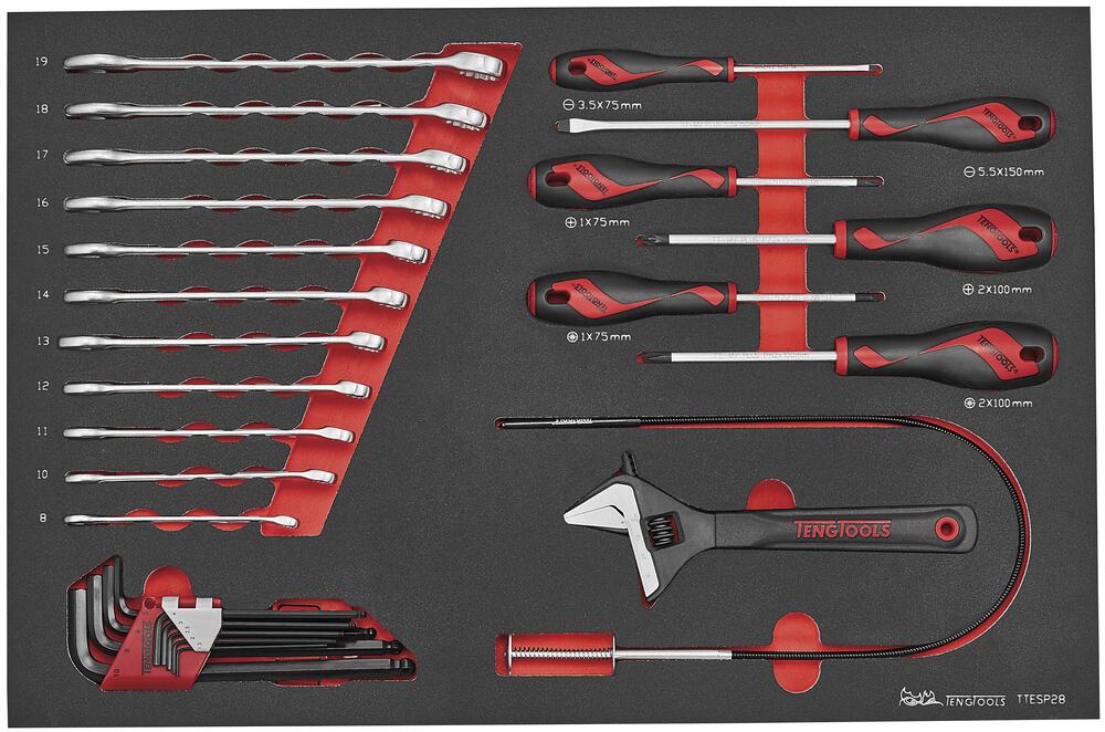 28-elementowy zestaw narzędzi, Teng Tools TTESP28 1