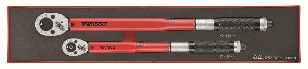 Zestaw dwóch kluczy dynamometrycznych 3/8” 20-210 Nm 1/2” 40-210 Nm Teng Tools 238410104 1