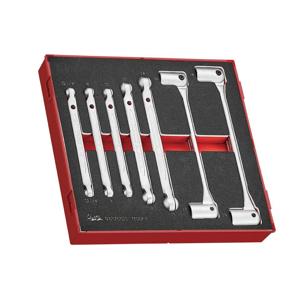 7-elementowy zestaw kluczy przegubowych nasadowych Teng Tools TEDDF7 1