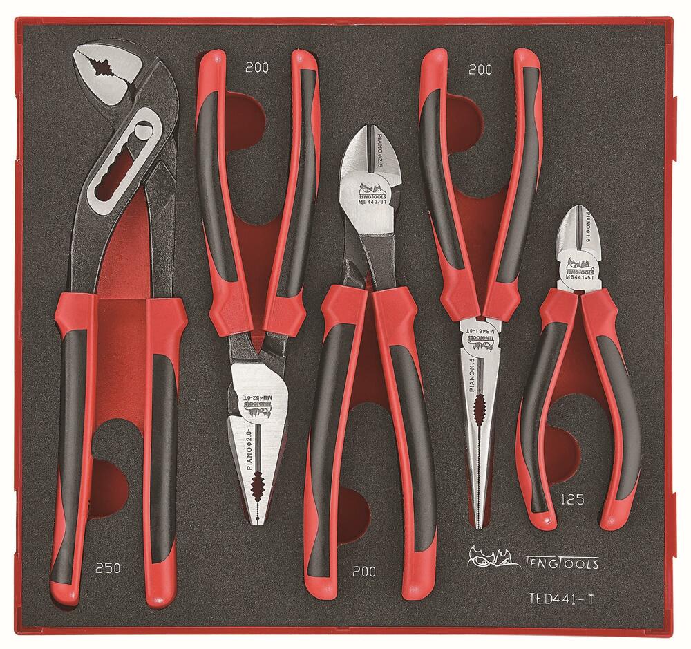 5-elementowy zestaw szczypiec. Teng Tools TED441-T 1