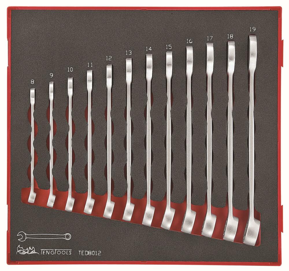 Zestaw 12 kluczy płasko-oczkowych Teng Tools TED8012 1