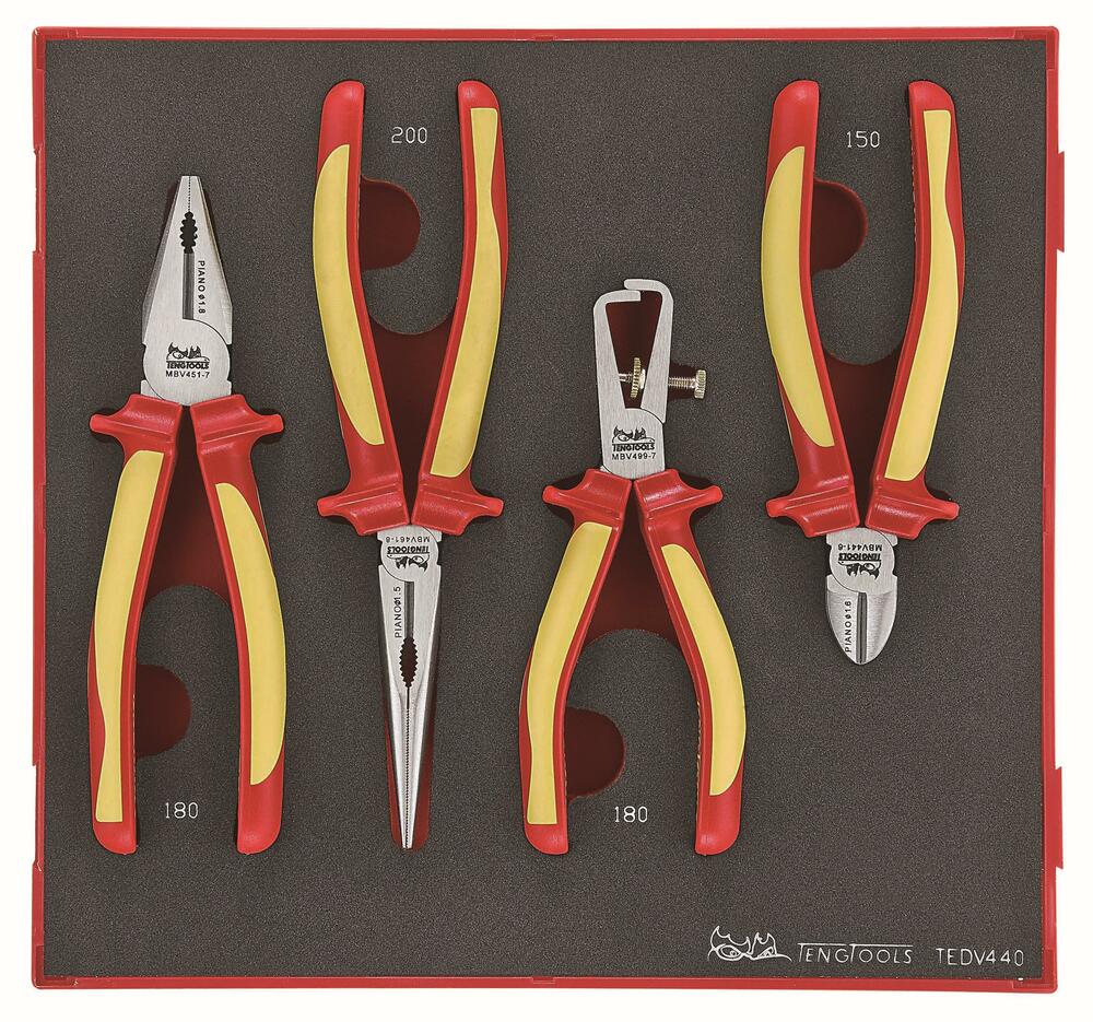 Zestaw 4 szczypiec 1000V Teng Tools TEDV440 1
