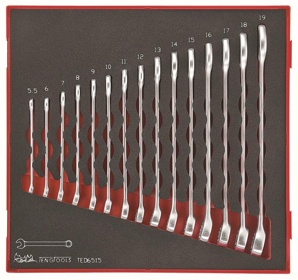 Zestaw 15 kluczy płasko-oczkowych Teng Tools TED6515 1