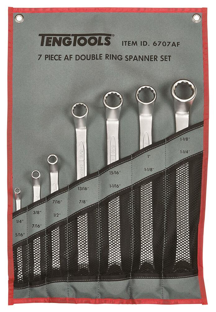 Zestaw kluczy oczkowych Teng Tools 6707AF 1