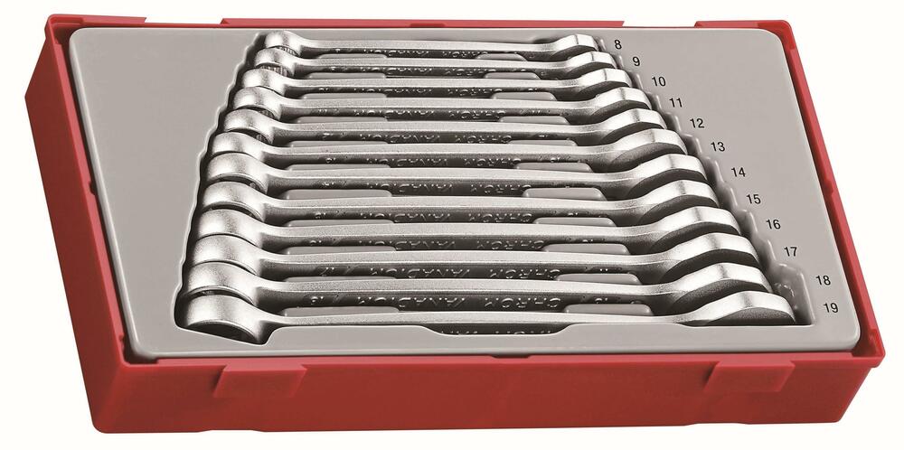 12-elementowy zestaw kluczy płasko-oczkowych Teng Tools TT8012 1