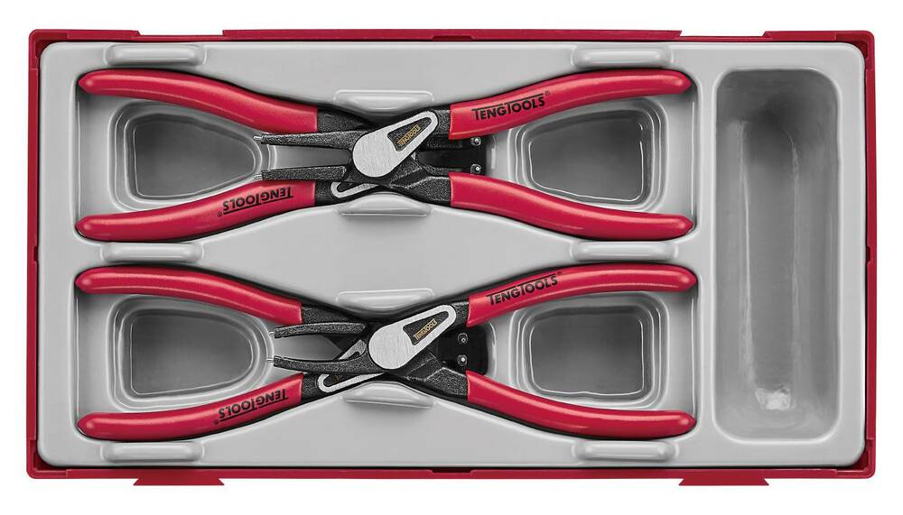 4-elementowy zestaw szczypiec do pierścieni osadczych wewnętrznych i zewnętrznych Teng Tools TT474-5E 1