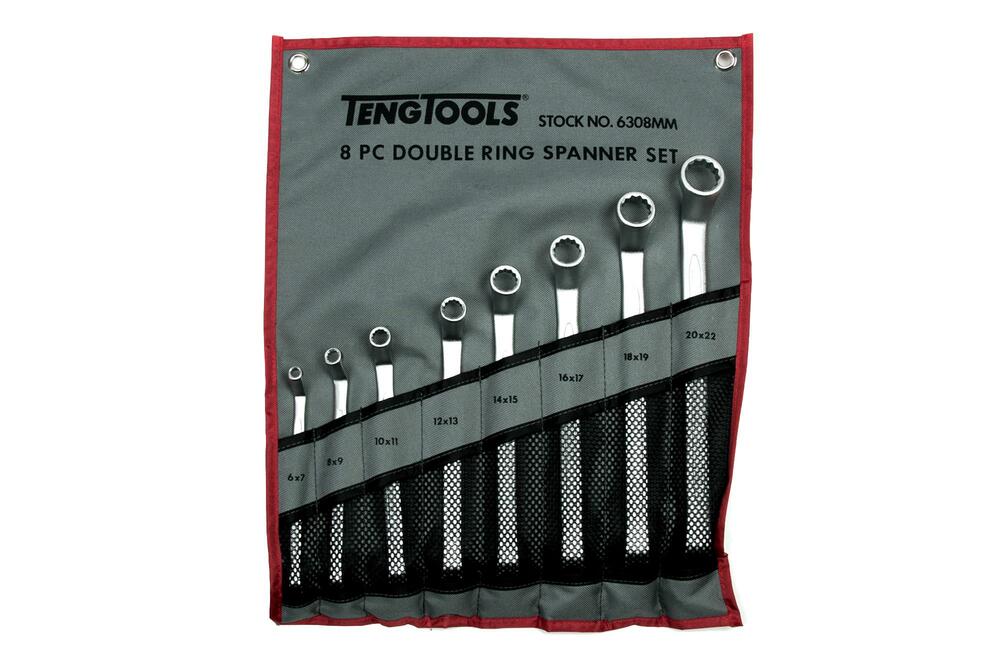 Zestaw kluczy oczkowych Teng Tools 6308MM 1