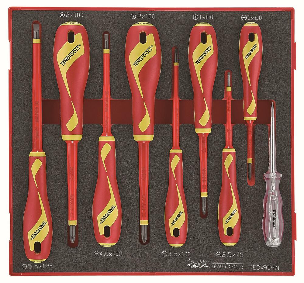 Zestaw 9 wkrętaków 1000V Teng Tools TEDV909N 1
