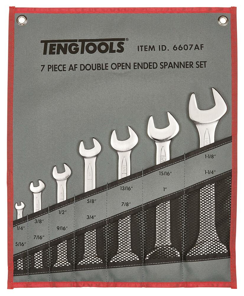 Klucze płaskie stałe w zestawie Teng Tools 6607AF 1