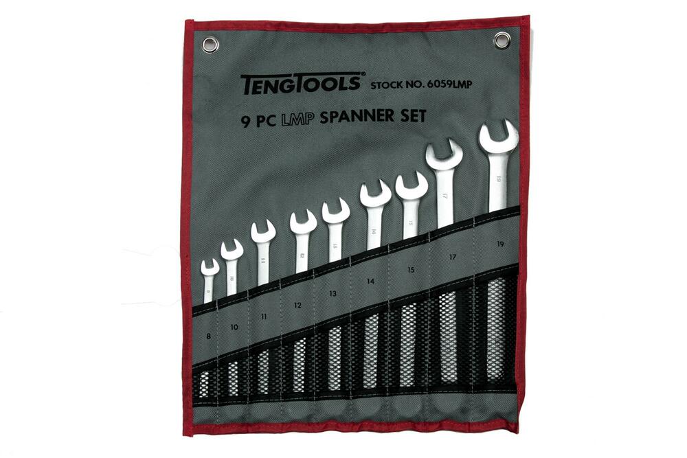 Zestaw kluczy płasko-oczkowych długich 8-19 mm Teng Tools 6059LMP 1