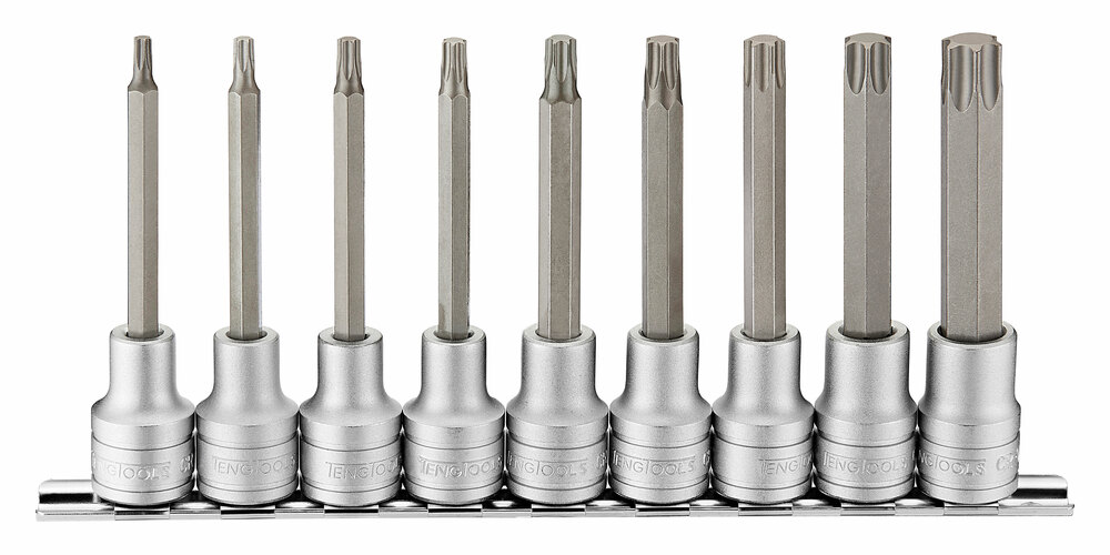 9-elementowy zestaw nasadek trzpieniowych długich Ribe Teng Tools M1209 1