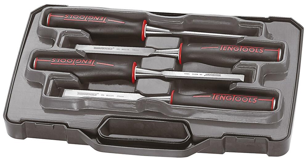 4-elementowy zestaw dłut płaskich 6-25 mm WCS04L 1