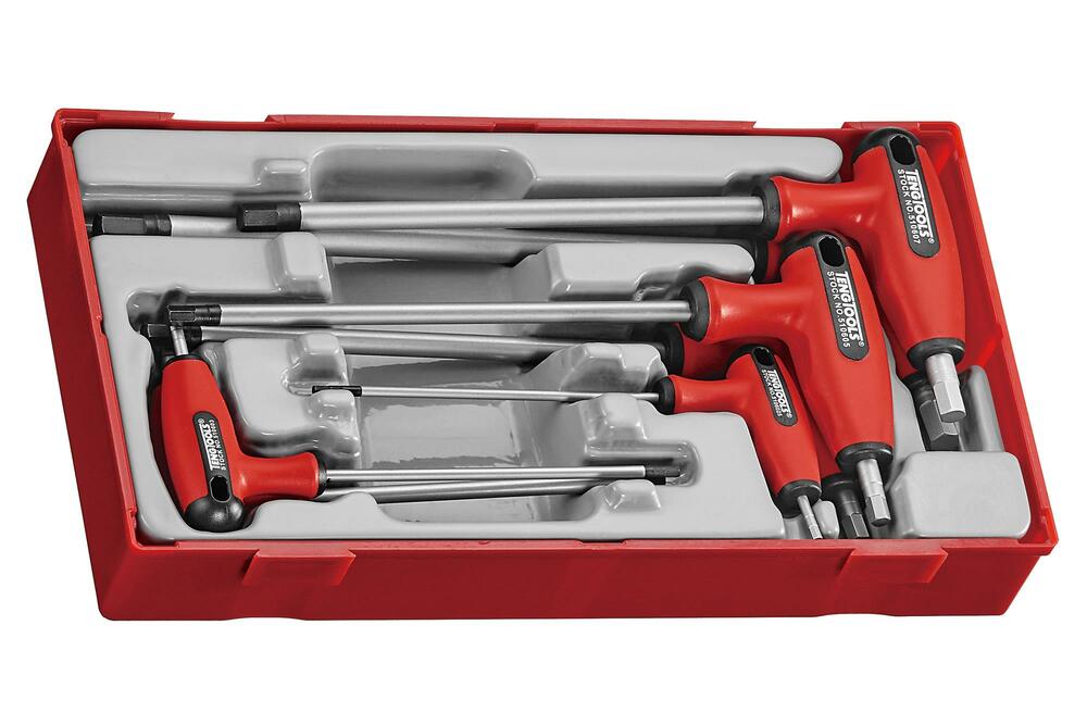 7 sztuk kluczy trzpieniowych sześciokątnych (imbusowych) w zestawie Teng Tools TTHEX7S 1