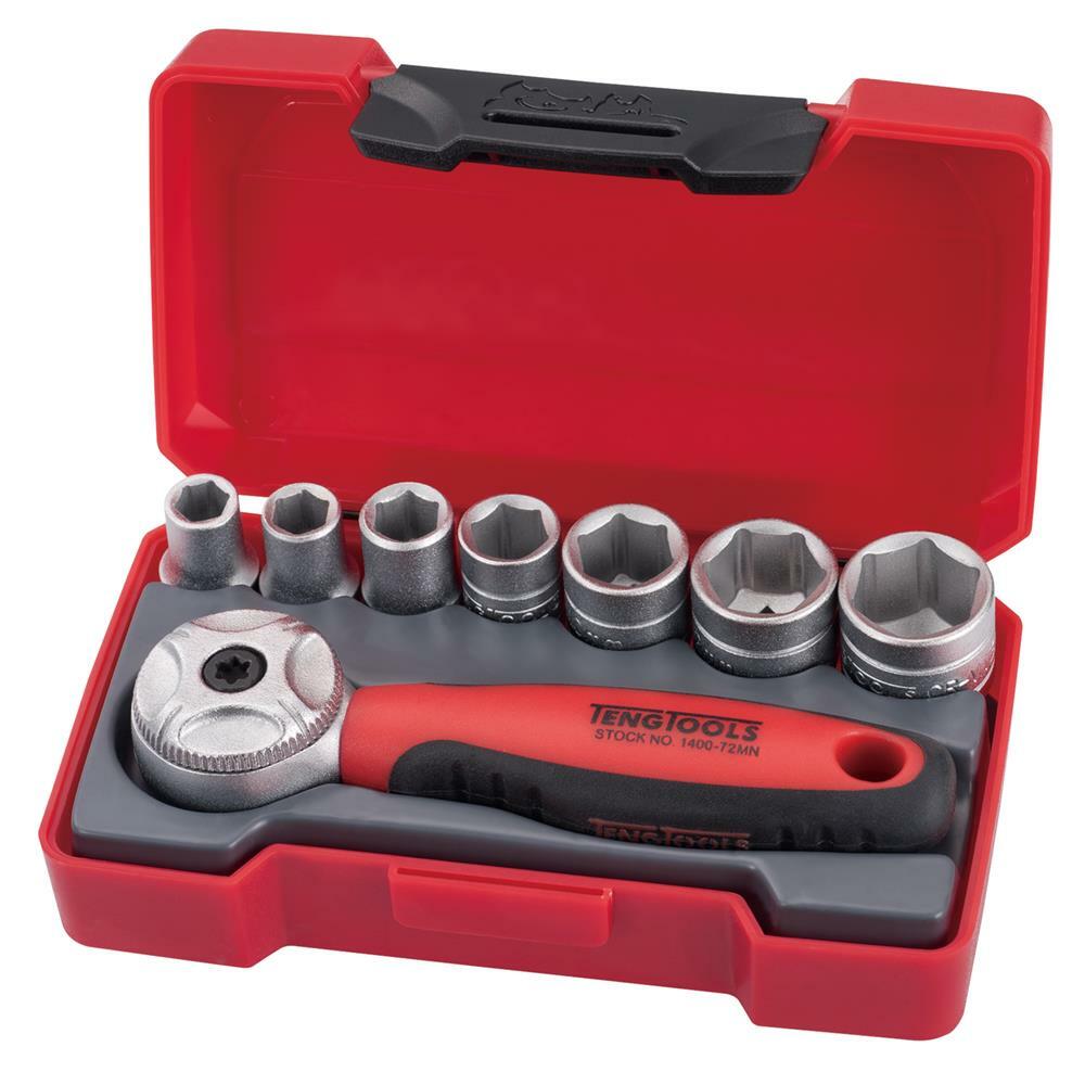 Zestaw narzędzi nasadowych z chwytem kwadratowym 1/4 Teng Tools T1408 1