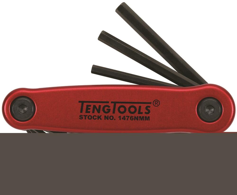 Klucze trzpieniowe sześciokątne w zestawie Teng Tools 1476NMM 1