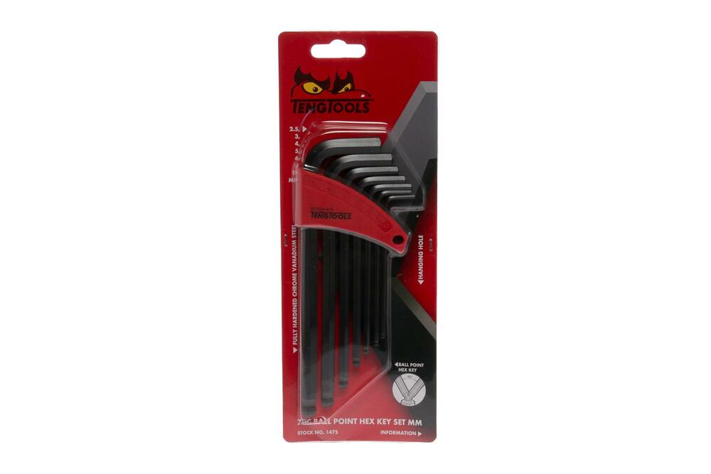 Klucze trzpieniowe 6-kątne w zestawie Teng Tools 1475 1