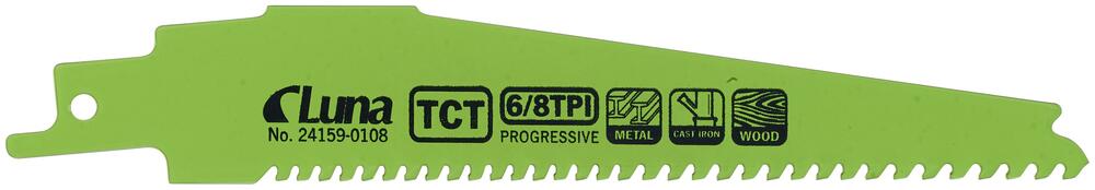 Brzeszczoty szablaste z uzębieniem z węglików spiekanych Luna Progressive 150x25x1.25 6-8TPI 1