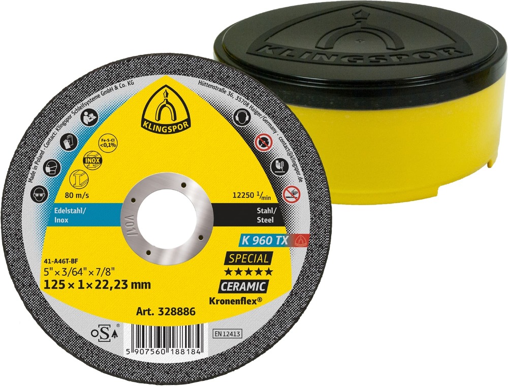 Tarcza do cięcia metalu 115x1x22,23 A 960 TX Special płaska Klingspor 328885 1