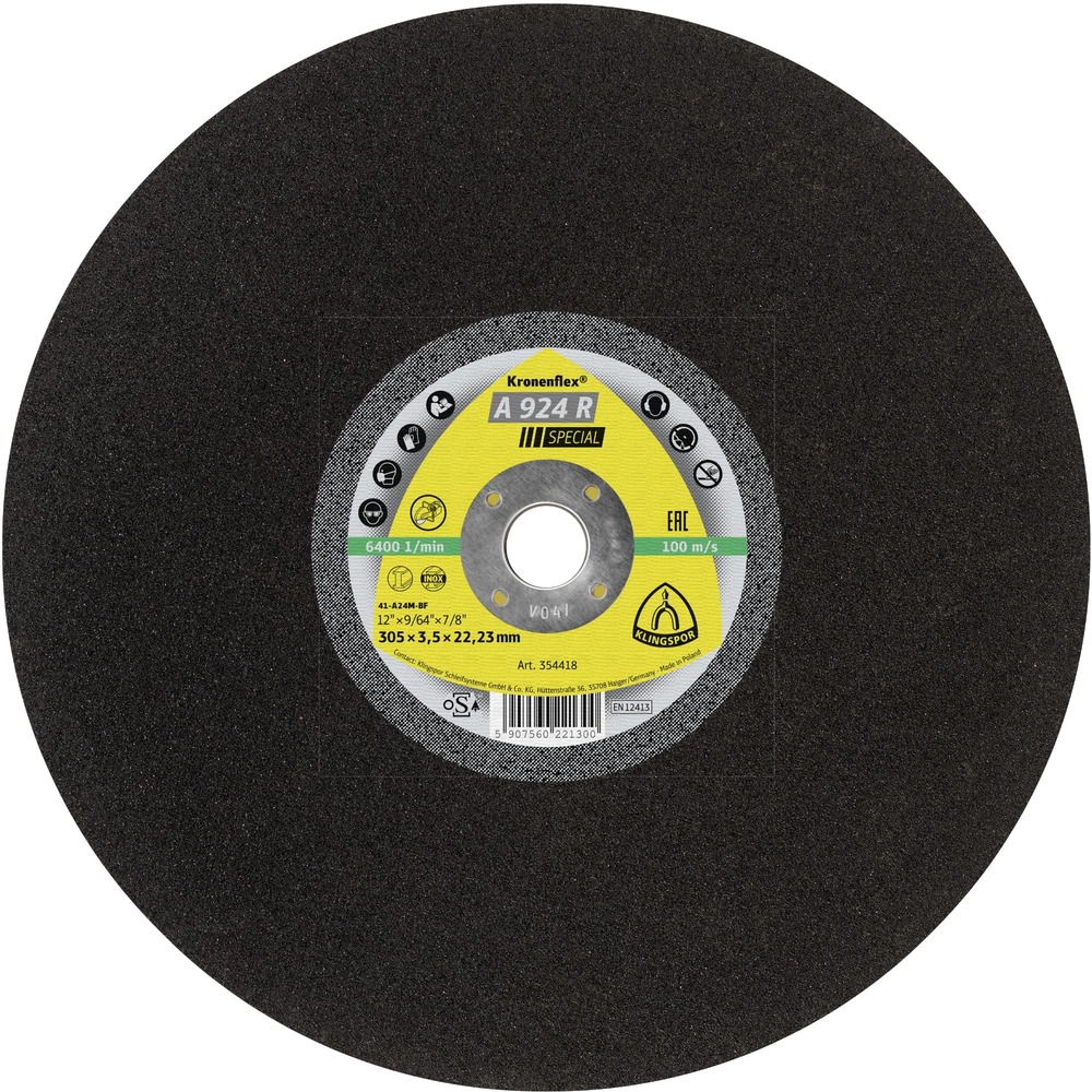 Tarcza do cięcia metalu 305x3,5x20 A 924 R Special płaska Klingspor 354419 1