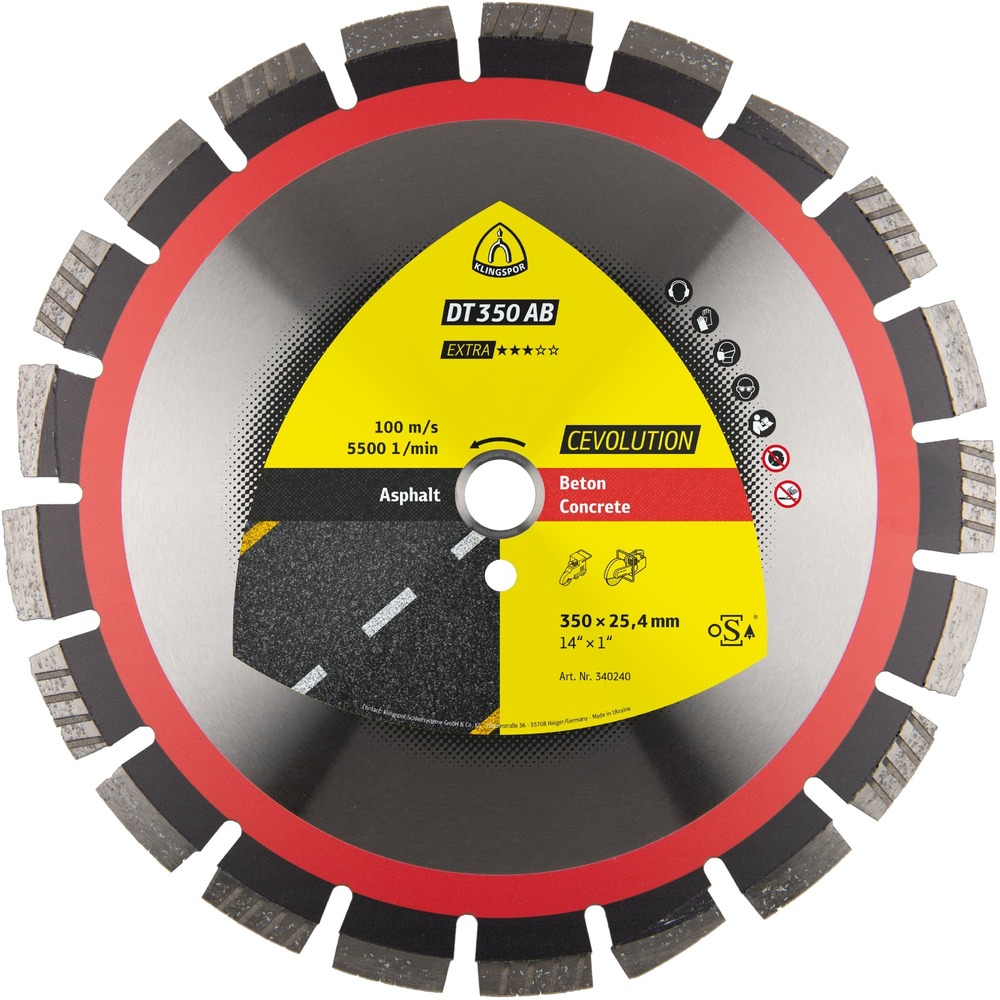 Tarcza diamentowa 300x2,8x20 asfalt DT 350 AB Extra CEVOLUTION Klingspor 340232 1