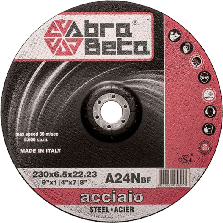 Tarcza do szlifowania metalu 125x6,5x22,23 A24N Standard wypukła AbraBETA 000070128 1