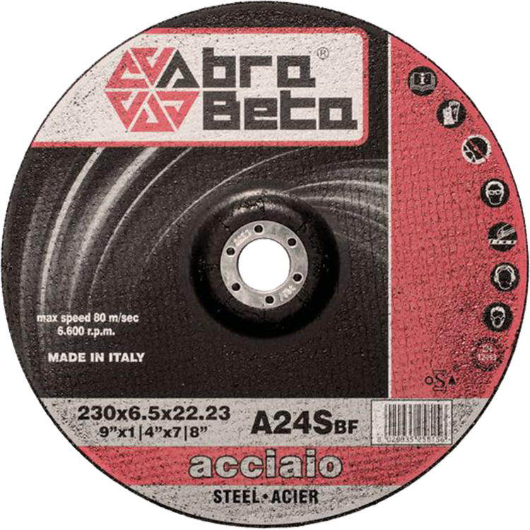 Tarcza do szlifowania metalu 115x6,5x22,23 A24S Standard wypukła AbraBETA 000072115 1