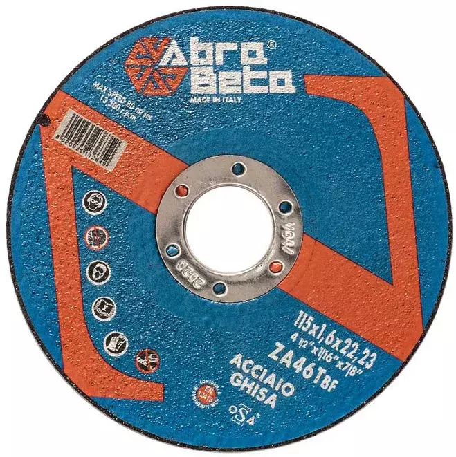Tarcza do cięcia metalu 125x1,6x22,23 ZA46T Standard płaska AbraBETA 000100125 1