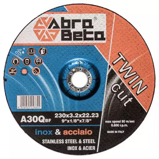 Tarcza do cięcia metalu 150x3,2x22,23 A36Q TWIN CUT wypukła AbraBETA 000370150 1