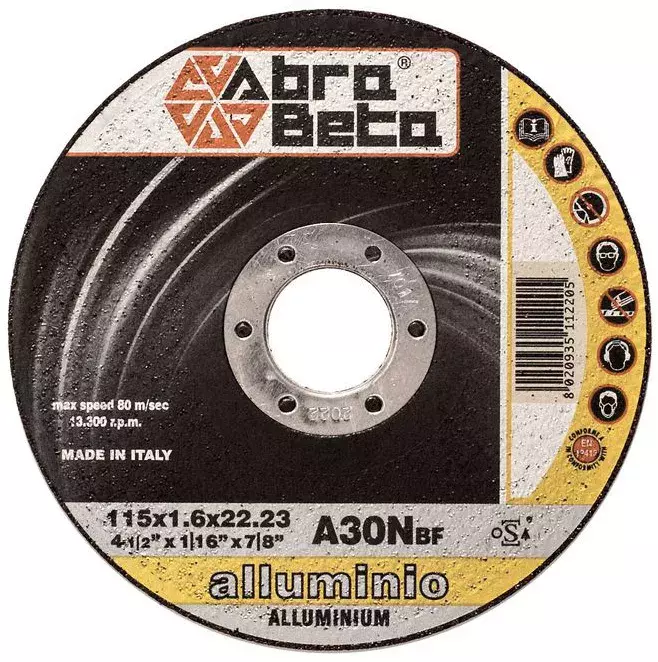 Tarcza do cięcia aluminium 125x1,6x22,23 A30N płaska AbraBETA 000400125 1