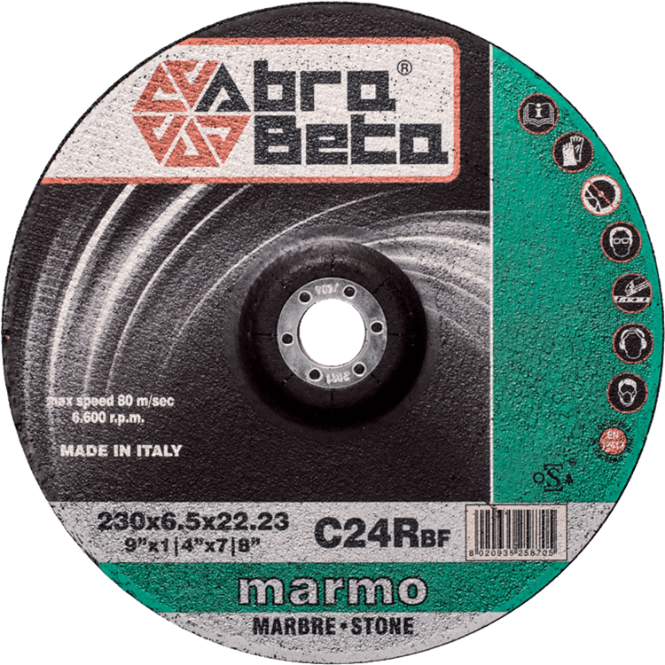 Tarcza do szlifowania betonu 230x6,5x22,23 C24R Standard wypukła AbraBETA 000570230 1