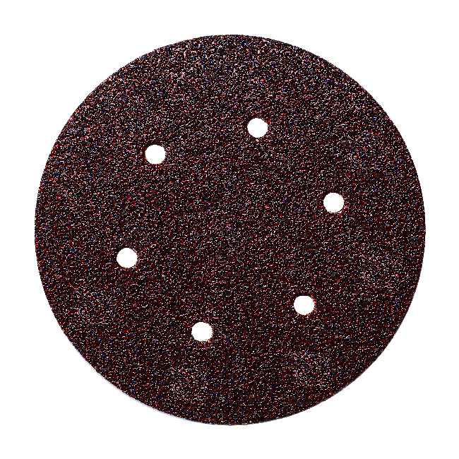 Krążek ścierny korundowy z papieru z rzepem, 150mm-6 otworów, a80, abrabeta 1