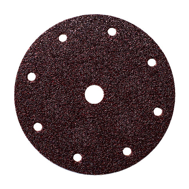 Krążek ścierny korundowy z papieru z rzepem, 150mm-8+1otworów, a100, abrabeta 1