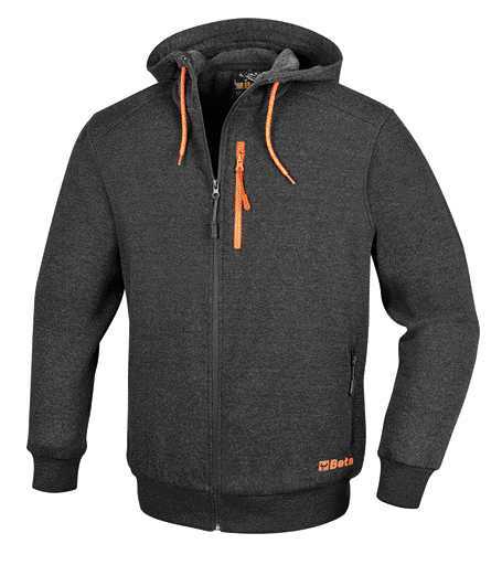 Bluza z kapturem dł.zam.szara 7665g l 1
