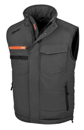 Kamizelka rob.ociepl.czarno-sz.7673ng xl 1
