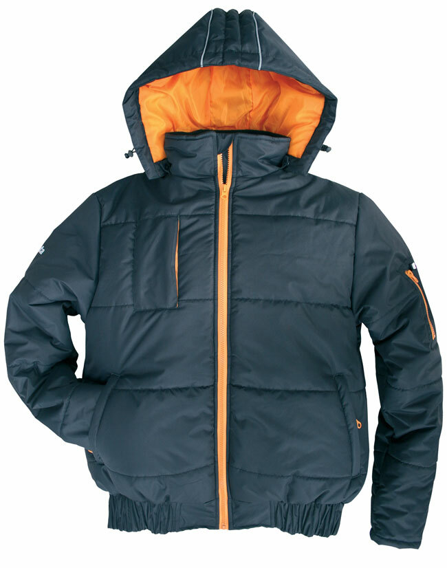 Kurtka krótka pikowana igloo z kapturem, poliester dobby, watowanie na korpusie 250g/m2, kolor szary, model 7739i rozmiar xs 1