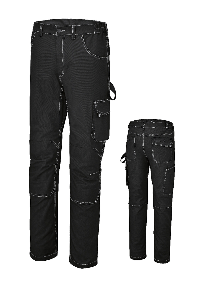 Spodnie robocze ze streczem z płótna t/c, fason dopasowany, 290 g/m2, kolor czarny model 7880sc xs 1