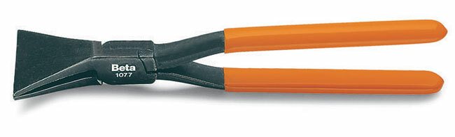 Szczypce blacharskie proste, ramiona pokryte warstwą pcw, model 1077, 280mm 1