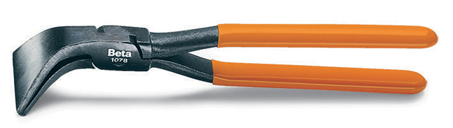 Szczypce blacharskie wygięte, ramiona pokryte warstwą pcw, model 1078, 280mm 1