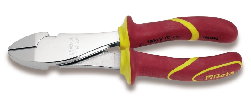 Szczypce tnące boczne, wzmocnione, w izolacji do 1000v, model 1084mq, 200mm 1