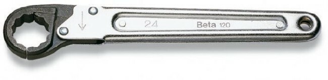 Klucz oczkowy jednostronny otwierany, model 120, 17mm 1