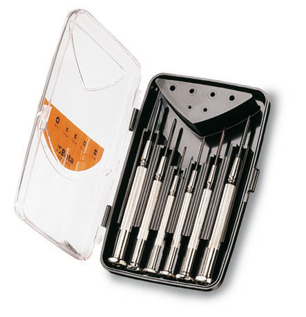 Komplet wkrętaków precyzyjnych 1229lp i 1229ph, 6 sztuk, w pudełku z tworzywa sztucznego, model 1229lph/a6 1