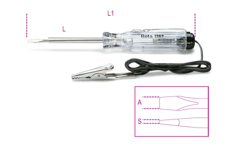 Wkrętak ze wskaźnikiem napięcia 6 - 24v, model 1254, 3x44mm, na blistrze 1